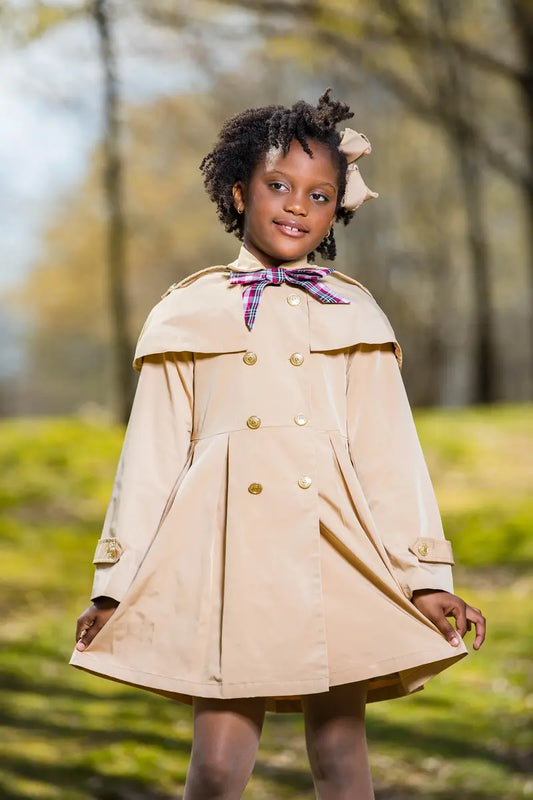 Girls' Berry Trench Coat | Warm, Stylish, and Perfect for Fall - Yotty Boutik