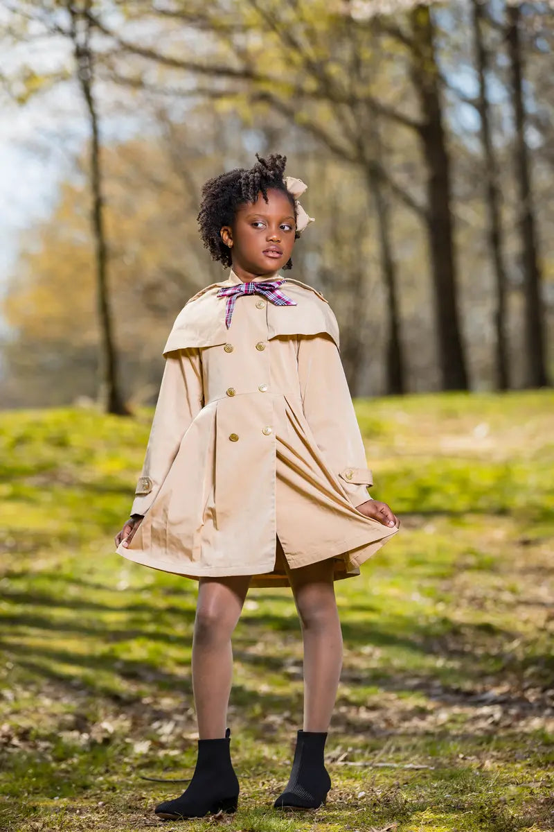 Girls' Berry Trench Coat | Warm, Stylish, and Perfect for Fall - Yotty Boutik