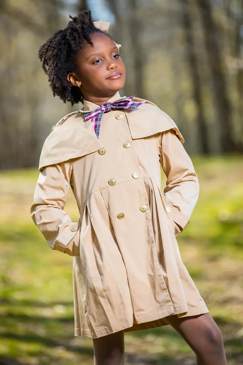 Girls' Berry Trench Coat | Warm, Stylish, and Perfect for Fall - Yotty Boutik