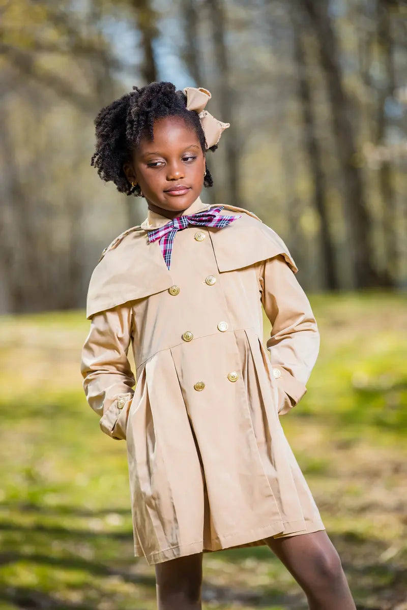 Girls' Berry Trench Coat | Warm, Stylish, and Perfect for Fall - Yotty Boutik