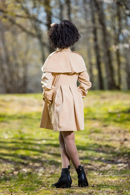 Girls' Berry Trench Coat | Warm, Stylish, and Perfect for Fall - Yotty Boutik