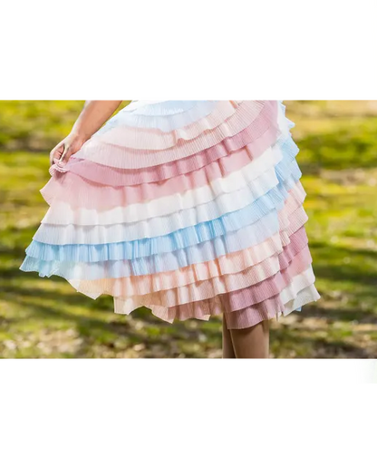 Girls Layered Ruffle Skirt | Long, Midi, Knee-Length : Yotty Boutik