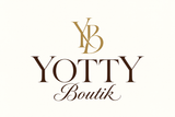Yotty Boutik — gold YB monogram and classic espresso lettering