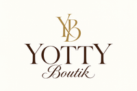 Yotty Boutik — gold YB monogram and classic espresso lettering